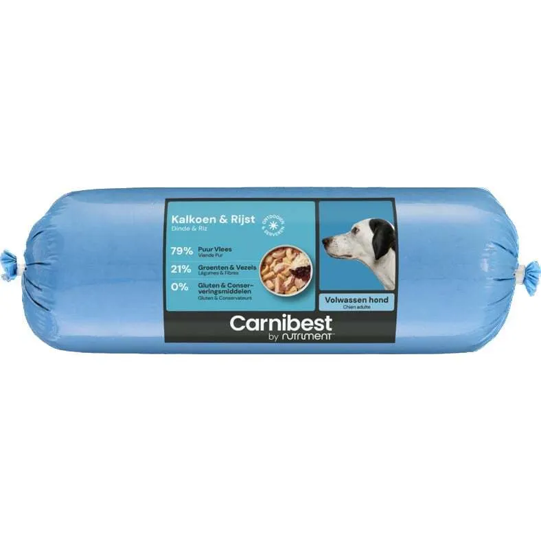 [CBKALK500G] Carnibest kalkoen en rijst 500g